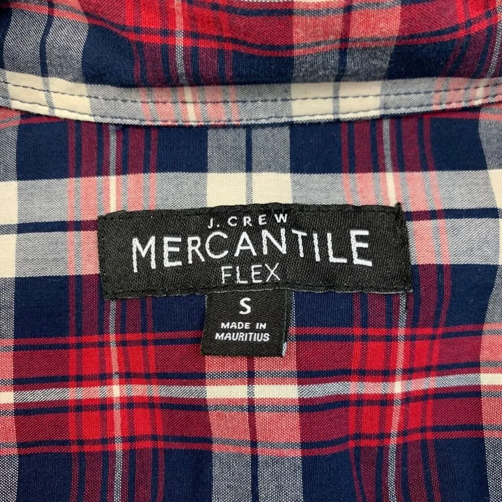 J Crew Flex Shirt Men S Small Multi Plaid Cotton Stretch Long Sleeve Button Down